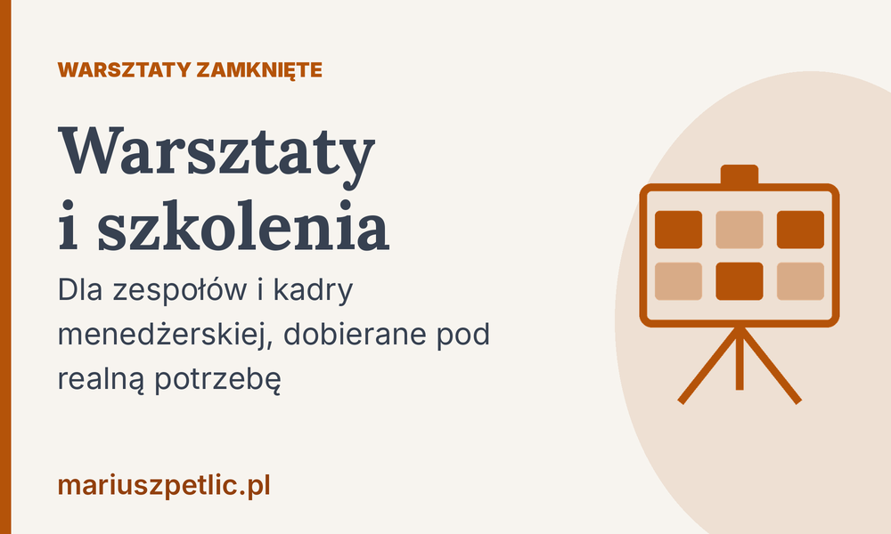 Szkolenia i warsztaty - Mariusz Petlic